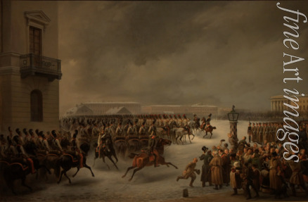 Timm Vasily (George Wilhelm) - The Decembrist revolt at the Senate Square on December 14, 1825