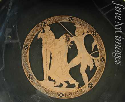 Kodros-Maler - Aias der Lokrer bedrängt Kassandra im Tempel der Pallas Athene