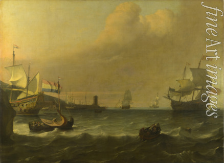 Bakhuizen Ludolf - Dutch Men-of-war entering a Mediterranean Port