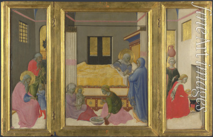 Master of the Osservanza Triptych - The Birth of the Virgin