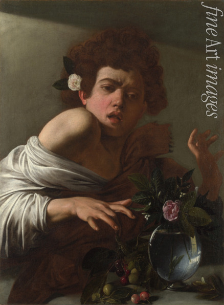 Caravaggio Michelangelo - Jüngling von einer Eidechse gebissen