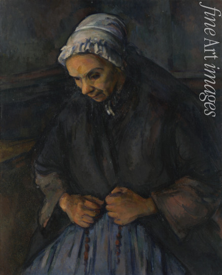 Cézanne Paul - Porträt einer alten Frau mit Rosenkranz