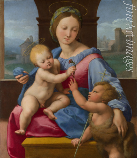 Raffael (Raffaello Sanzio da Urbino) - Madonna mit dem Johannesknaben (Garvagh Madonna)