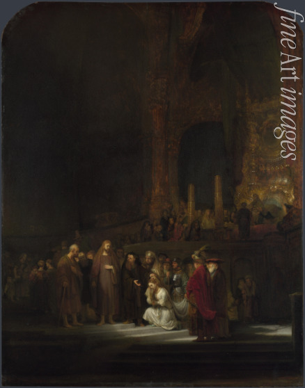 Rembrandt van Rhijn - Christus und die Ehebrecherin