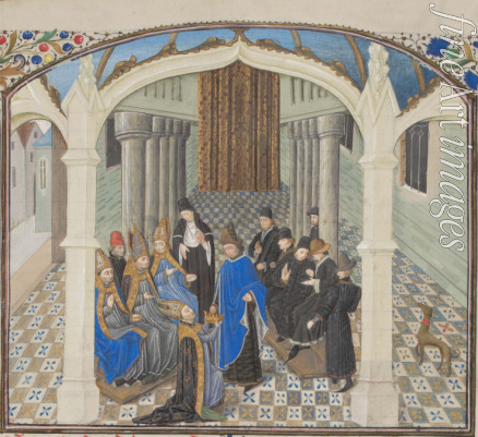 Anonymous - The coronation of Baldwin II on 1118. Miniature from the 