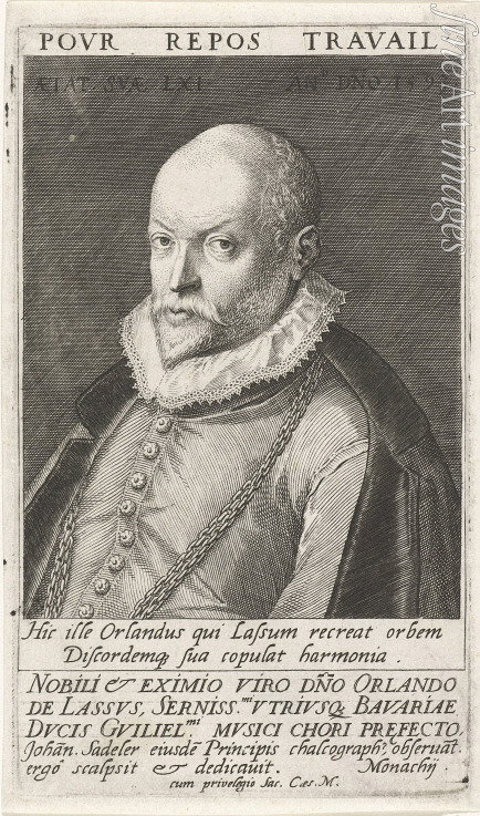 Sadeler Jan (Johannes) the Elder - Portrait of the Composer Orlando di Lasso (1532-1594)