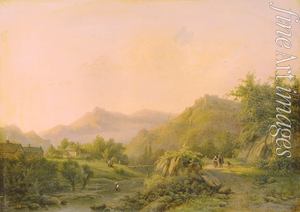 Koekkoek Barend Cornelis - Landschaft mit einem Weg