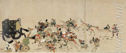 Unbekannter Künstler - Illustriertes Epos Heiji Bürgerkrieg (Kaiserlicher Besuch bei Rokuhara) Rollbild 3