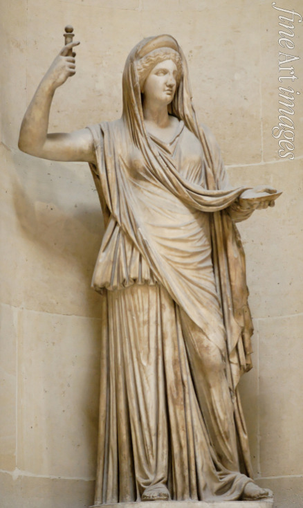 Römische Antike Kunst Klassische Skulptur - Hera Campana. Römische Kopie eines griechischen Originals