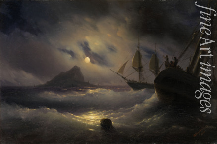 Aivazovsky Ivan Konstantinovich - Gibraltar by Night