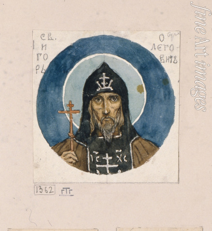 Vasnetsov Viktor Mikhaylovich - Holy Prince Igor of Chernigov (Study for frescos in the St Vladimir's Cathedral of Kiev)