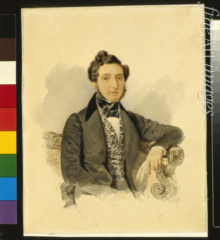 Brüllow (Briullow) Alexander Pawlowitsch - Porträt von Nikolai Michajlowitsch Donaurow (1806-1849)