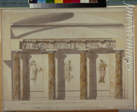 Cameron Charles - Design for the Large Cabinet in the Pavlovsk Palace