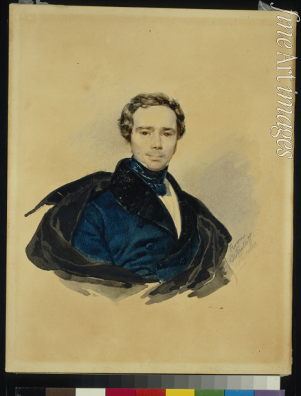 Brüllow (Briullow) Karl Pawlowitsch - Porträt von Fürst Fjodor Fjodorowitsch Golizyn (1794-1854)