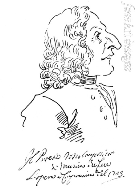 Ghezzi Pier Leone - Karikatur Porträt von Antonio Vivaldi