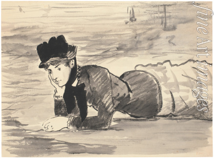 Manet Édouard - Woman Lying on the Beach. Annabel Lee