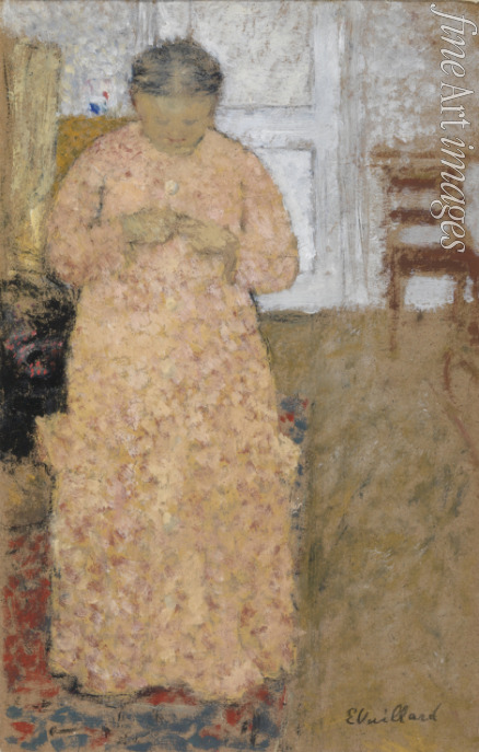 Vuillard Édouard - Frau in rosa Kleid
