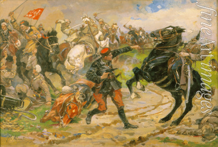 Awilow Michail Iwanowitsch - Der rote Kommandeur Dunditsch in der Schlacht
