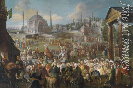 Mour (Vanmour) Jean Baptiste van - Die Prozession des Sultans in Istanbul