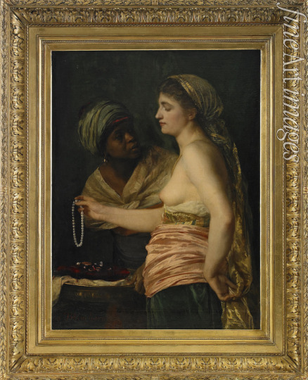 Blanchard Édouard-Théophile - Das Mädchen mit der Perlenkette