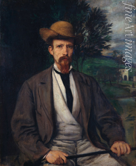 Marées Hans von - Self-Portrait with Yellow Hat