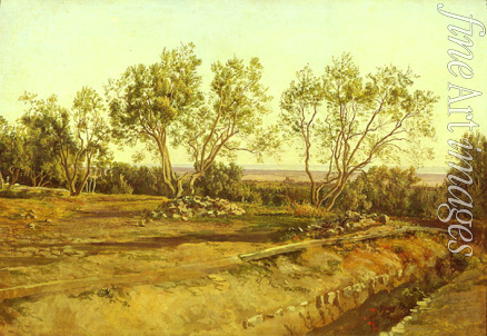 Ivanov Alexander Andreyevich - Olive trees near the graveyard in Albano