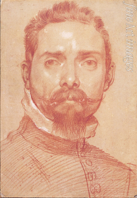 Carracci Annibale - Porträt von Lautenspieler Giulio Mascheroni