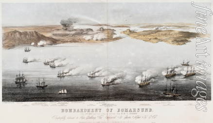 Dolby Edwin Thomas - Bomarsund während dem Bombardement am 15. August 1854