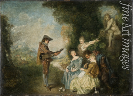 Watteau Jean Antoine - Der Liebesunterricht
