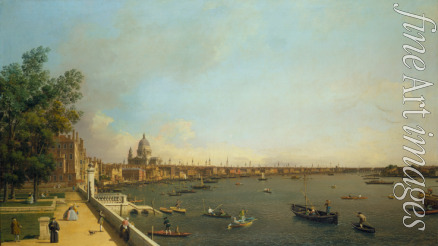 Canaletto - London, Themse mit der City im Hintergrund, von der Terasse des Somerset House aus gesehen