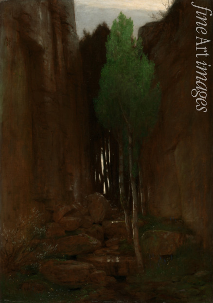 Böcklin Arnold - Spring in a Narrow Gorge