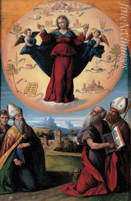 Garofalo Benvenuto Tisi da - The Immaculate Conception with saints