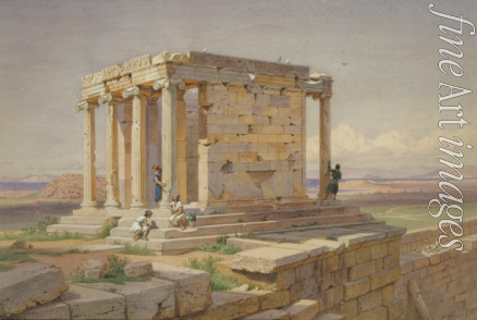 Werner Carl Friedrich Heinrich - Der Tempel der Athena Nike von Nordosten gesehen