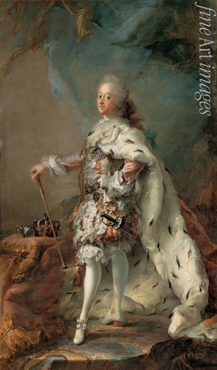 Pilo Carl Gustaf - Porträt von König Friedrich V. von Dänemark (1723-1766) im Krönungsornat