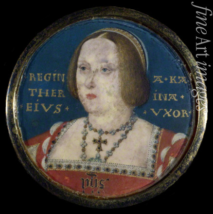 Horenbout (Hornebolte) Lucas - Porträt von Königin Katharina von Aragón (1485-1536)