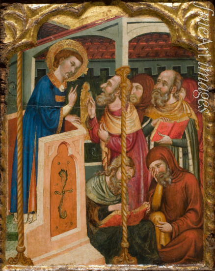 Ferrer und Arnau Bassa (Kreis von) - Disputation des Heiligen Stephanus mit Juden