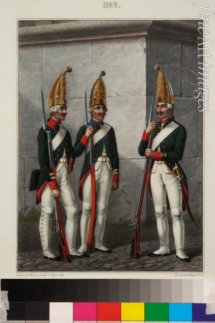 Petrowski Alexei Gawrilowitsch - Grenadiere des Preobraschenski-, Semjonowskoje- und Ismailowski-Regiments um 1796-1797