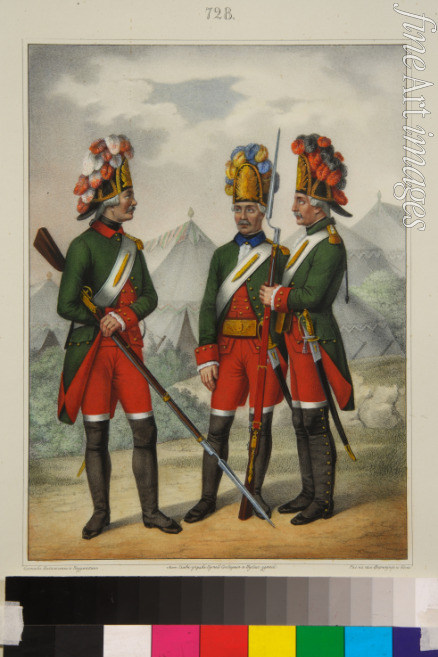 Rasumichin Pjotr Iwanowitsch - Grenadiere des Preobraschenski-, Semjonowskoje- und Ismailowski-Regiments um 1763-1775