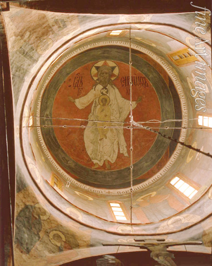 Altrussische Fresken - Jehovah. Fresko der Erzengel-Michael-Kathedrale des Moskauer Kreml