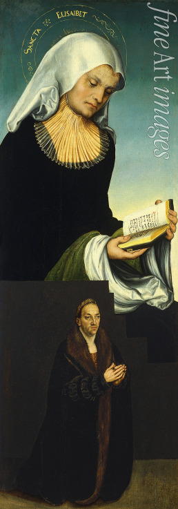 Cranach Lucas der Ältere - Heilige Elisabeth mit Herzog Georg von Sachsen als Stifter
