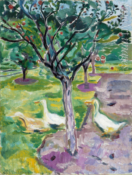 Munch Edvard - Gänse in einem Obstgarten