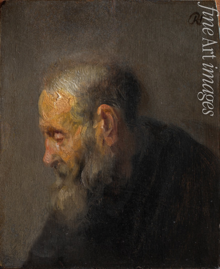 Rembrandt van Rhijn - Studie eines alten Mannes im Profil