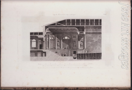 Quarenghi Giacomo Antonio Domenico - Schnittbild von Zuschauerraum des Eremitage-Theaters