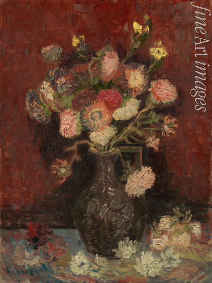 Gogh Vincent van - Vase with Chinese asters and gladioli