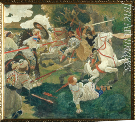 Shavrin Fyodor Vladimirovich - A Battle. A scene from Russian history