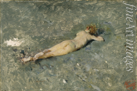 Fortuny Marsal Mariano - Nude on the Beach at Portici