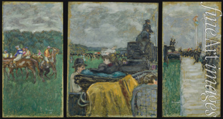 Bonnard Pierre - Pferderennen in Longchamp (Les courses à Longchamp). Triptychon