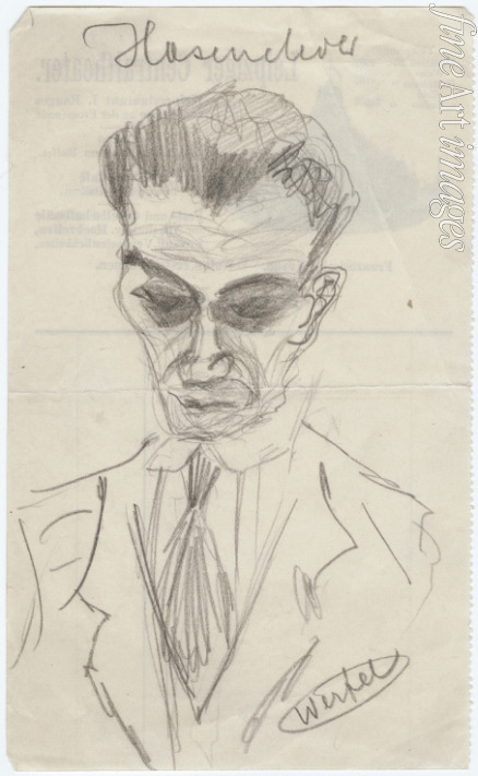 Werfel Franz - Porträt von Walter Hasenclever (1890-1940)