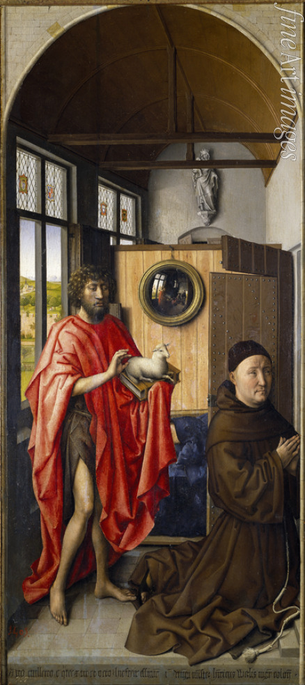 Campin Robert - Saint John the Baptist and the Franciscan Heinrich von Werl