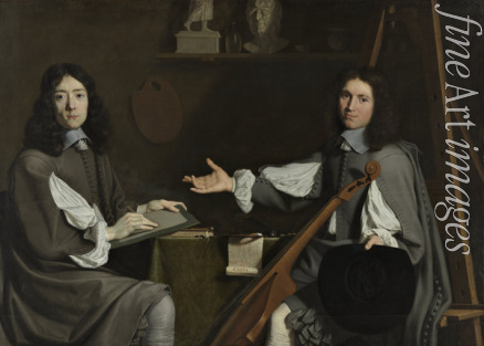 Plattemontagne Nicolas de - Doppelporträt der beiden Künstler